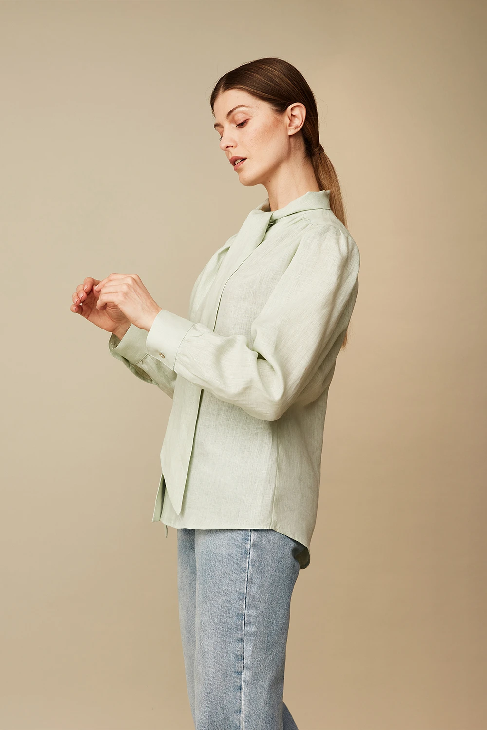 Blusa lazo lino