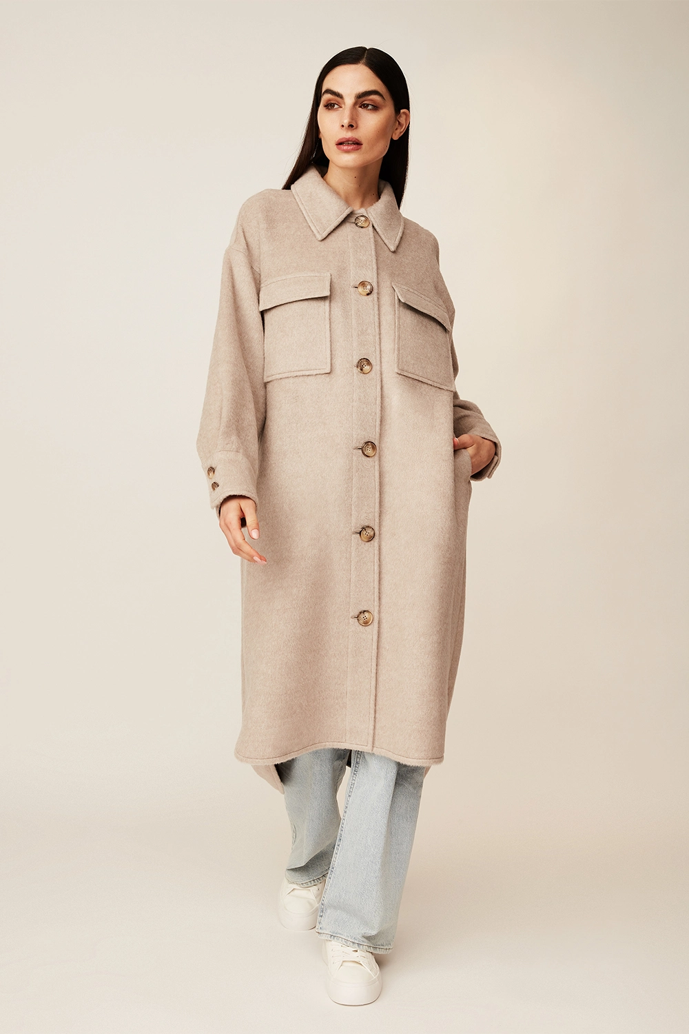 Chaquetón Baby Alpaca Mujer Largo