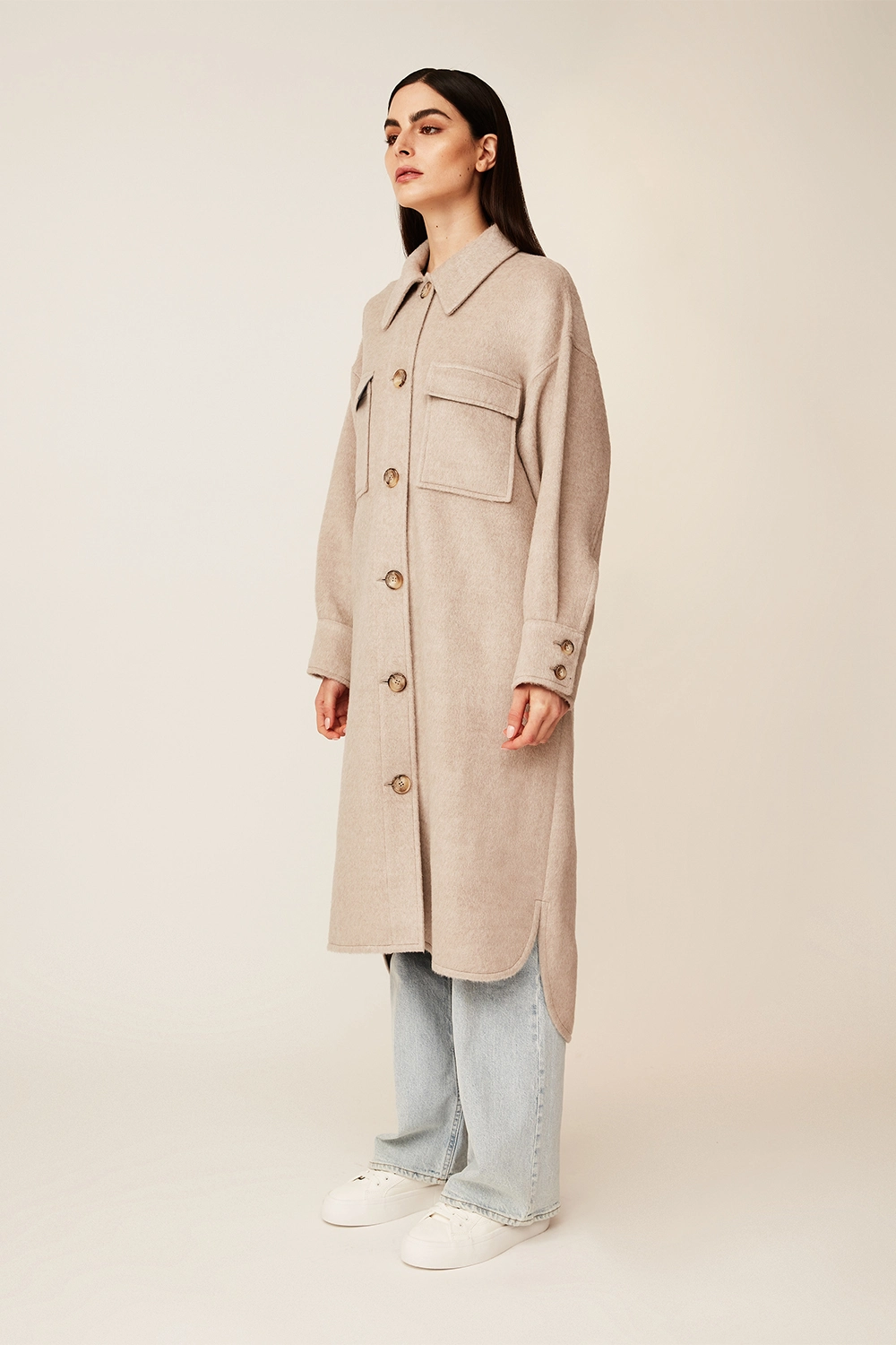 Chaquetón Baby Alpaca Mujer Largo